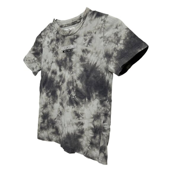 Abercrombie & Fitch Kids Boys Size 7/8 Tie-Dye T-Shirt Grey Black Short Sleeve - Picture 10 of 16